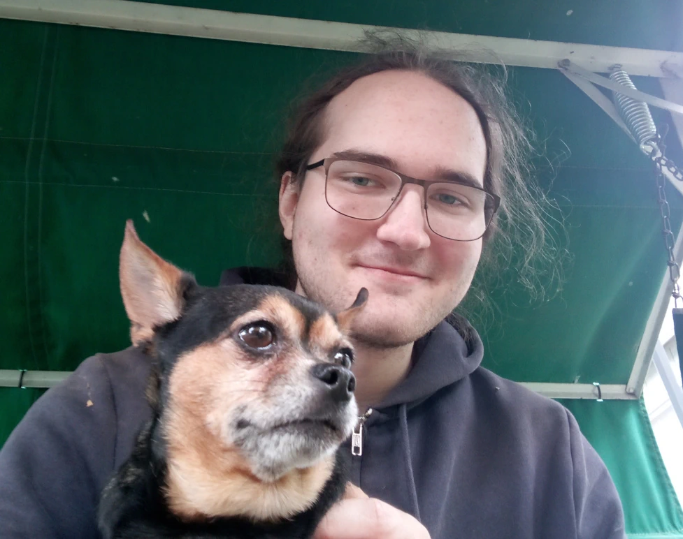 A picture of me with my dog Dulcita